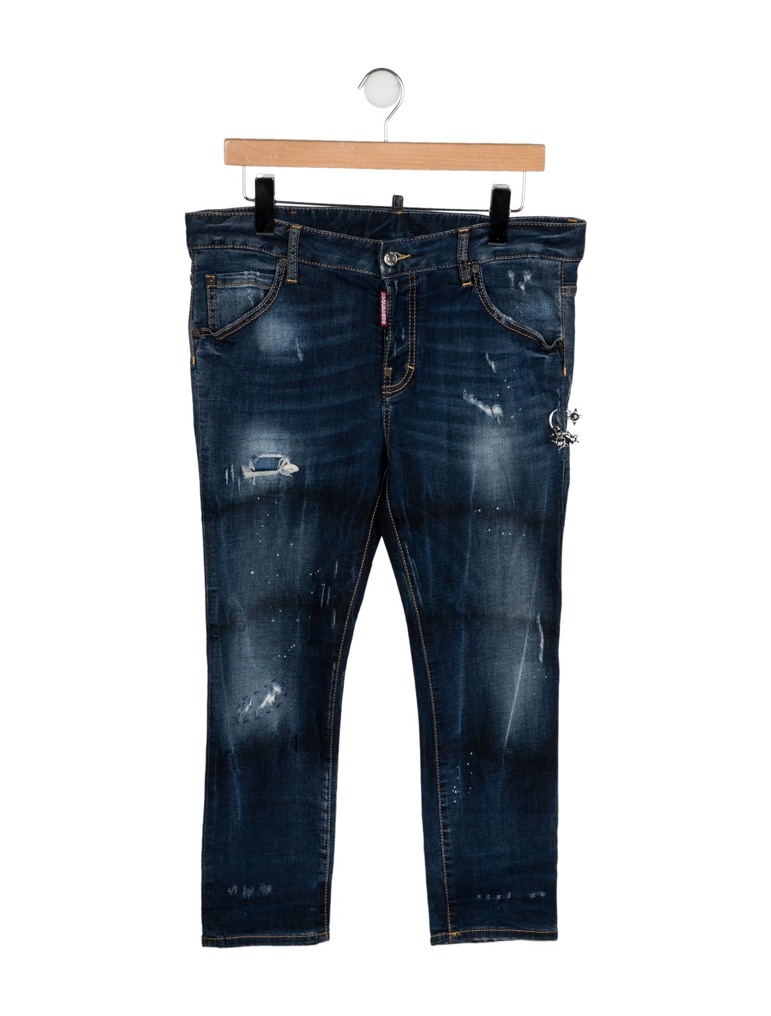 Dsquared² Mid-Rise Straight Leg Jeans