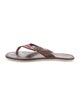 Dsquared² Leather Striped Flip Flops
