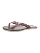 Dsquared² Leather Striped Flip Flops