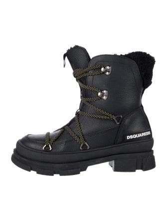 Dsquared² Leather Combat Boots
