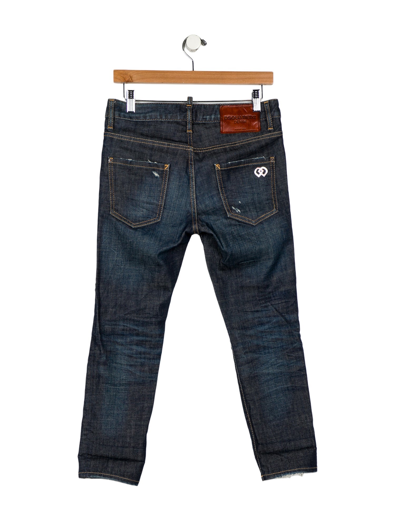 Dsquared² Mid-Rise Straight Leg Jeans