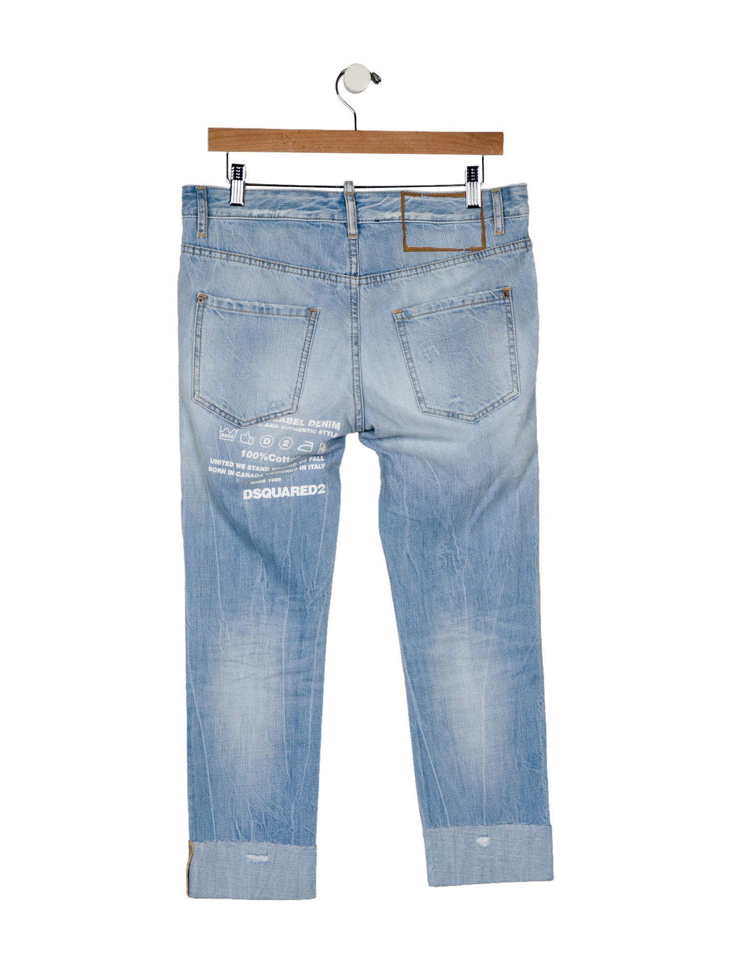 Dsquared² Mid-Rise Straight Leg Jeans