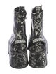Dsquared² Leather Graphic Print Combat Boots