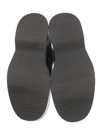 Dsquared² Leather Graphic Print Combat Boots