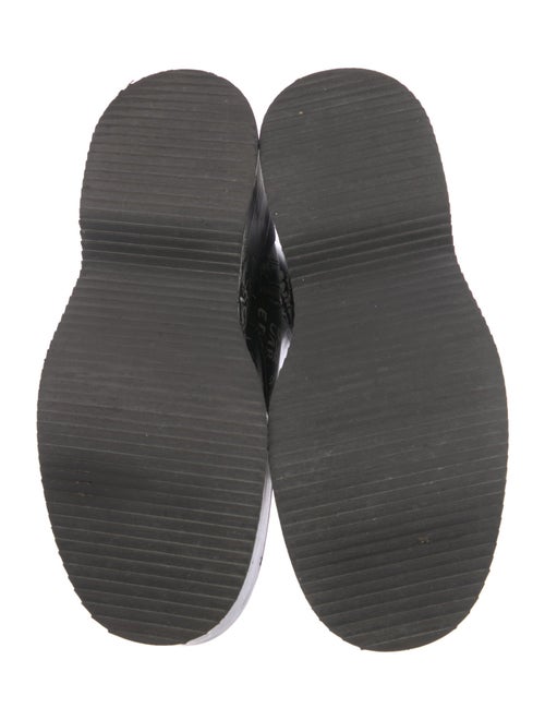 Dsquared² Leather Graphic Print Combat Boots