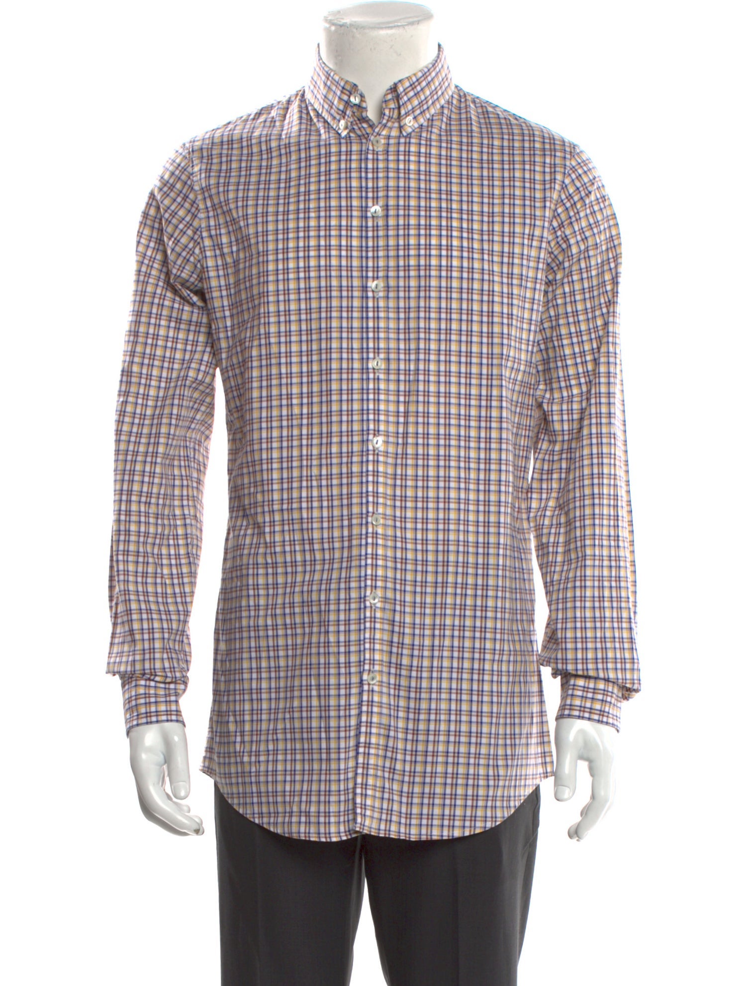 Dsquared² Plaid Print Long Sleeve Dress Shirt