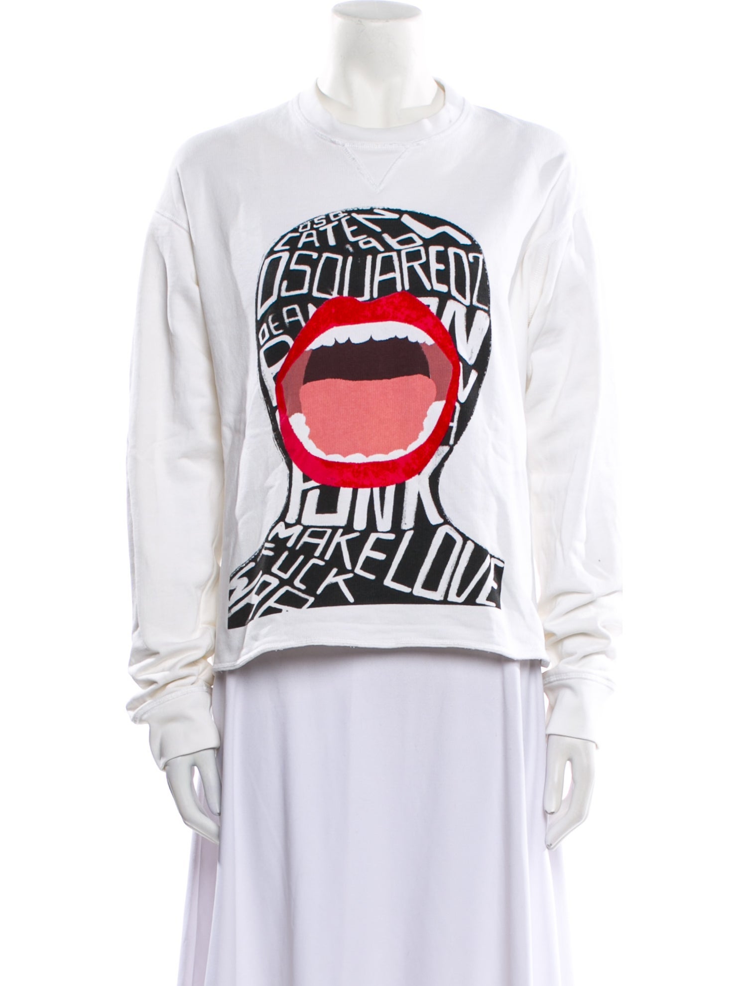 Dsquared² Graphic Print Crew Neck Sweatshirt