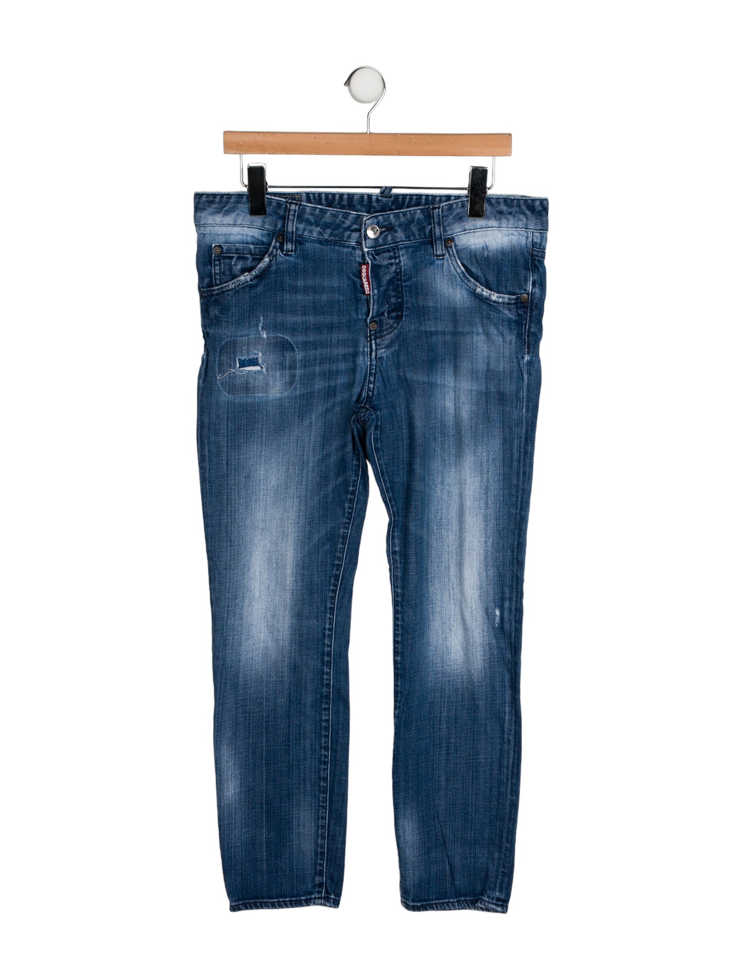 Dsquared² Mid-Rise Straight Leg Jeans