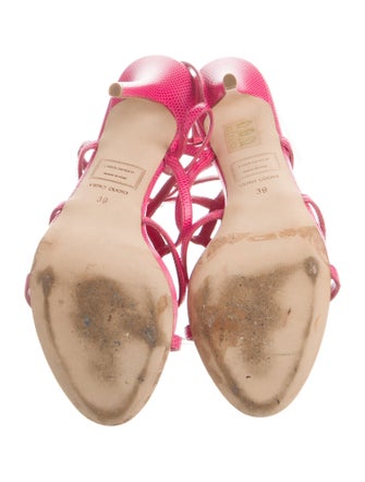 Dsquared² Embossed Leather Sandals