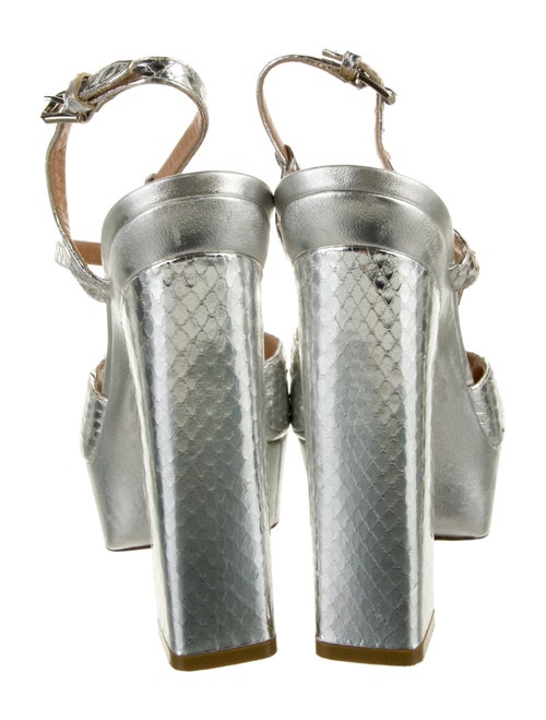 Dsquared² Leather Animal Print Sandals