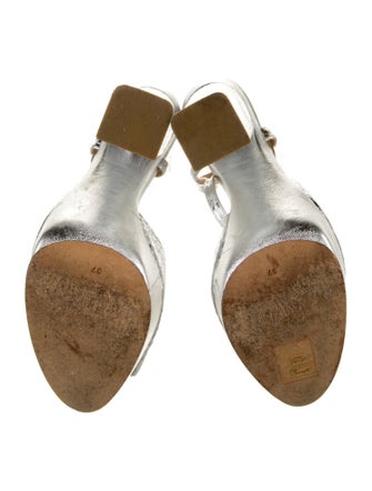 Dsquared² Leather Animal Print Sandals