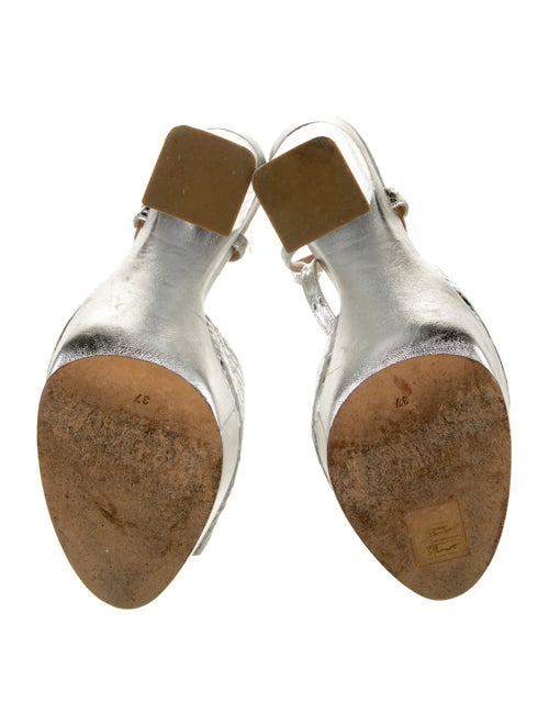 Dsquared² Leather Animal Print Sandals