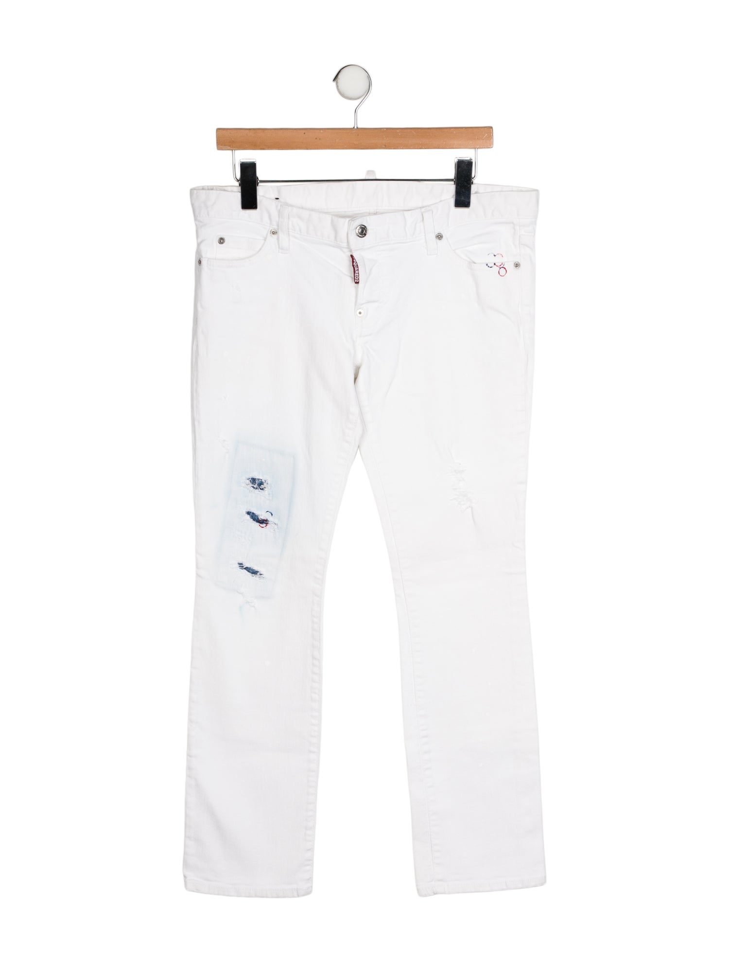 Dsquared² Mid-Rise Straight Leg Jeans
