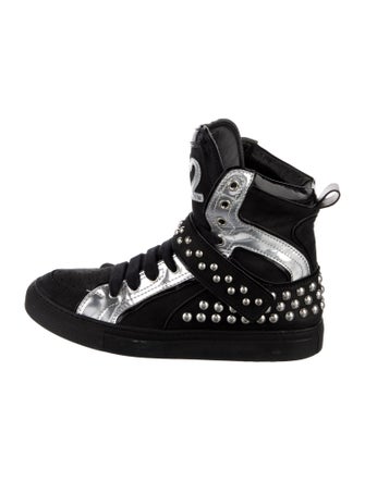 Dsquared² Leather Printed Sneakers