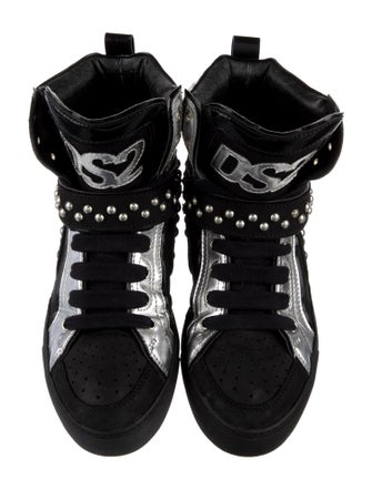 Dsquared² Leather Printed Sneakers