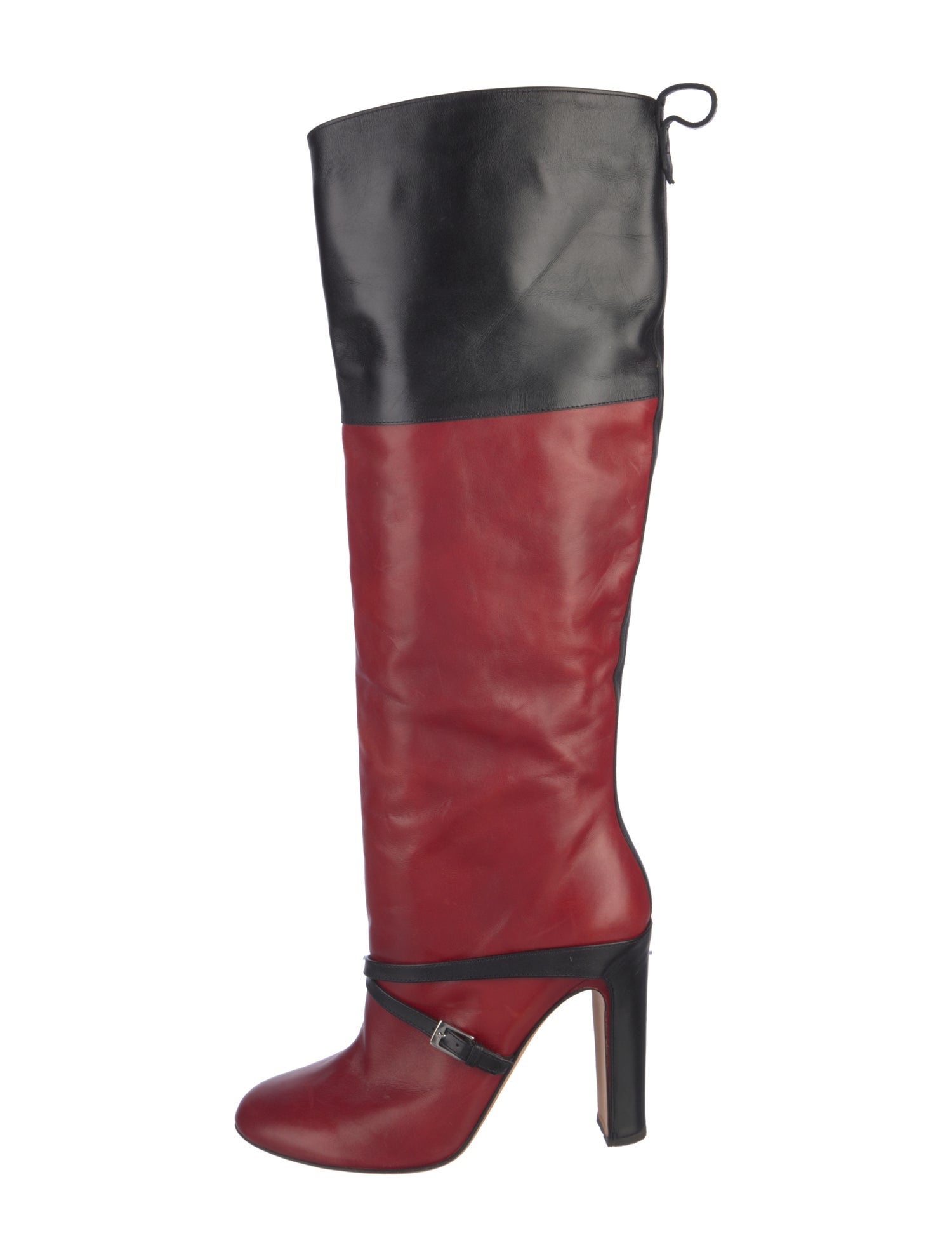 Dsquared² Leather Colorblock Pattern Boots