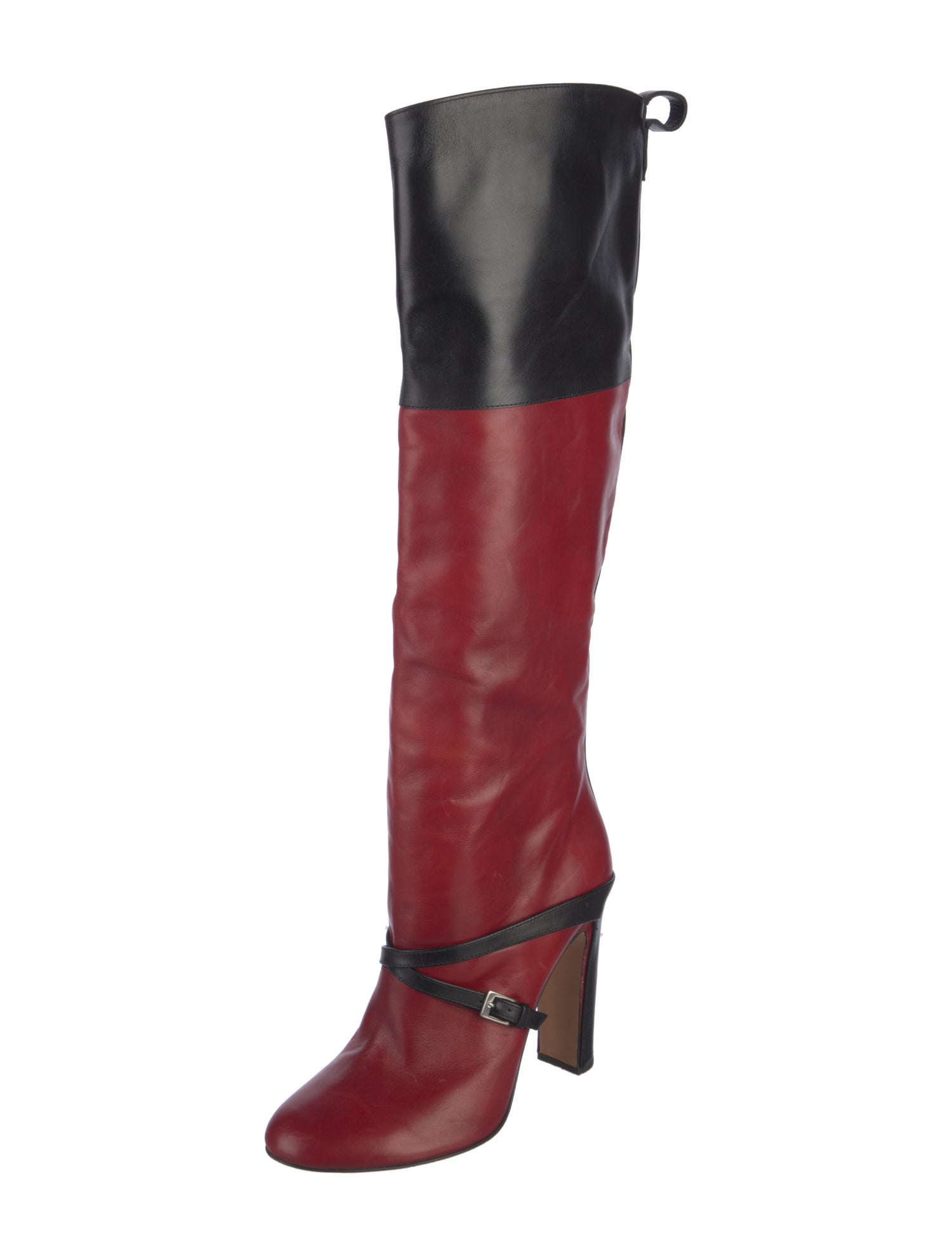 Dsquared² Leather Colorblock Pattern Boots