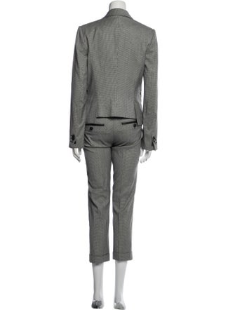 Dsquared² Wool Plaid Print Pantsuit