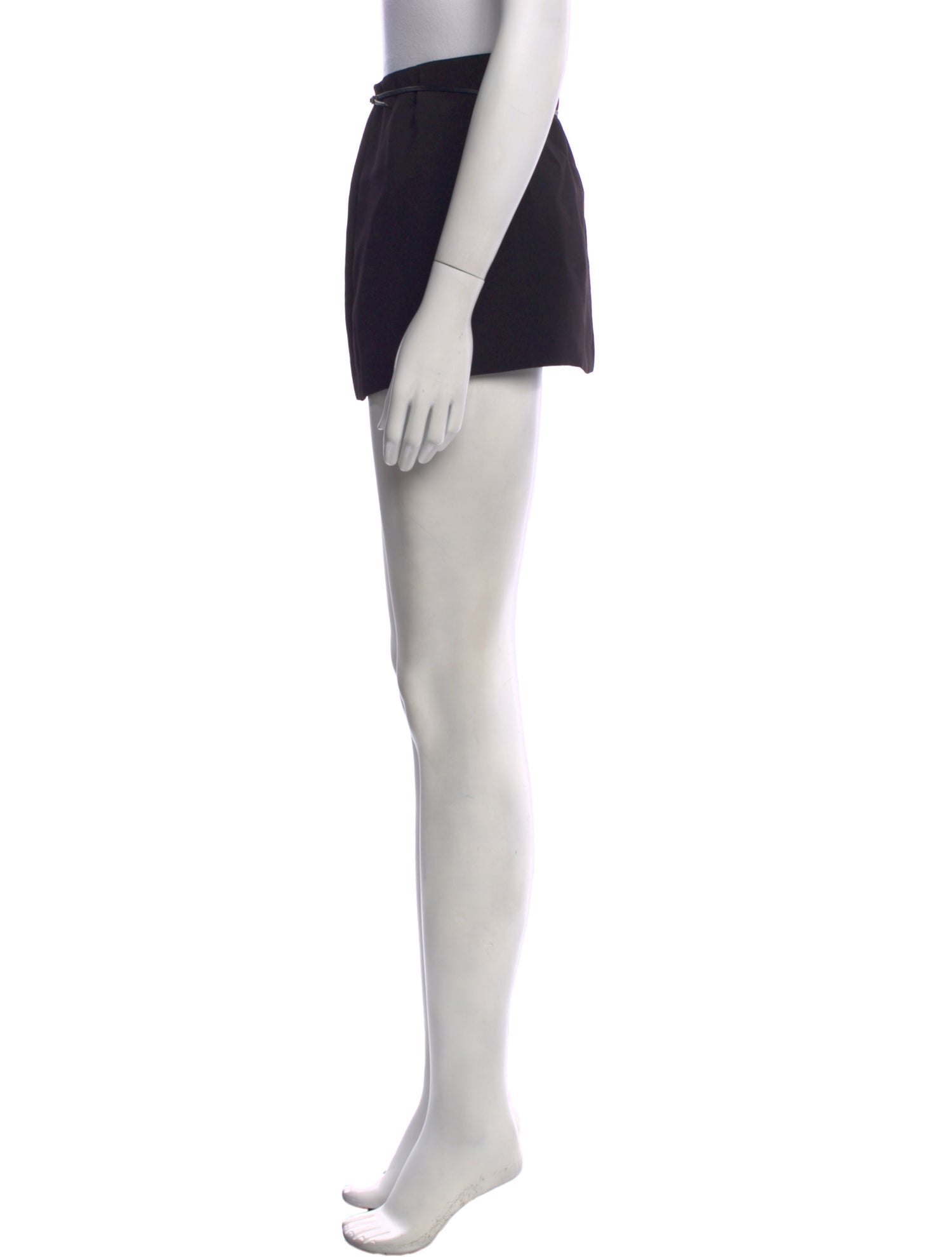 Dsquared² Leather Trim Embellishment Mini Skirt