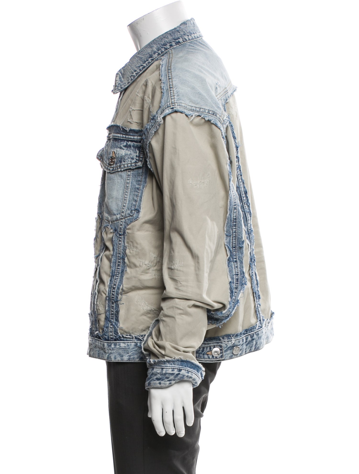 Dsquared² Colorblock Pattern Denim Jacket