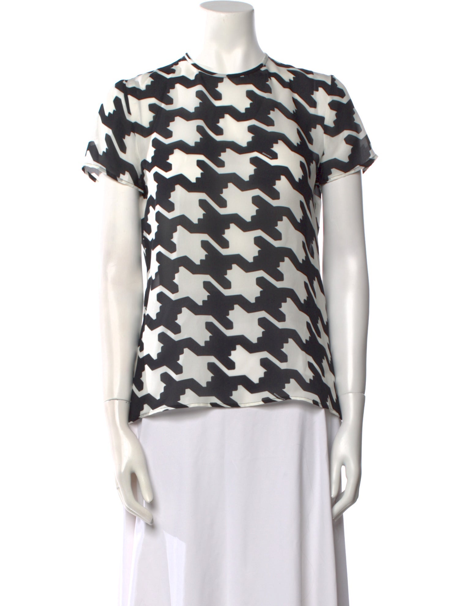 Dsquared² Silk Printed T-Shirt w/ Tags