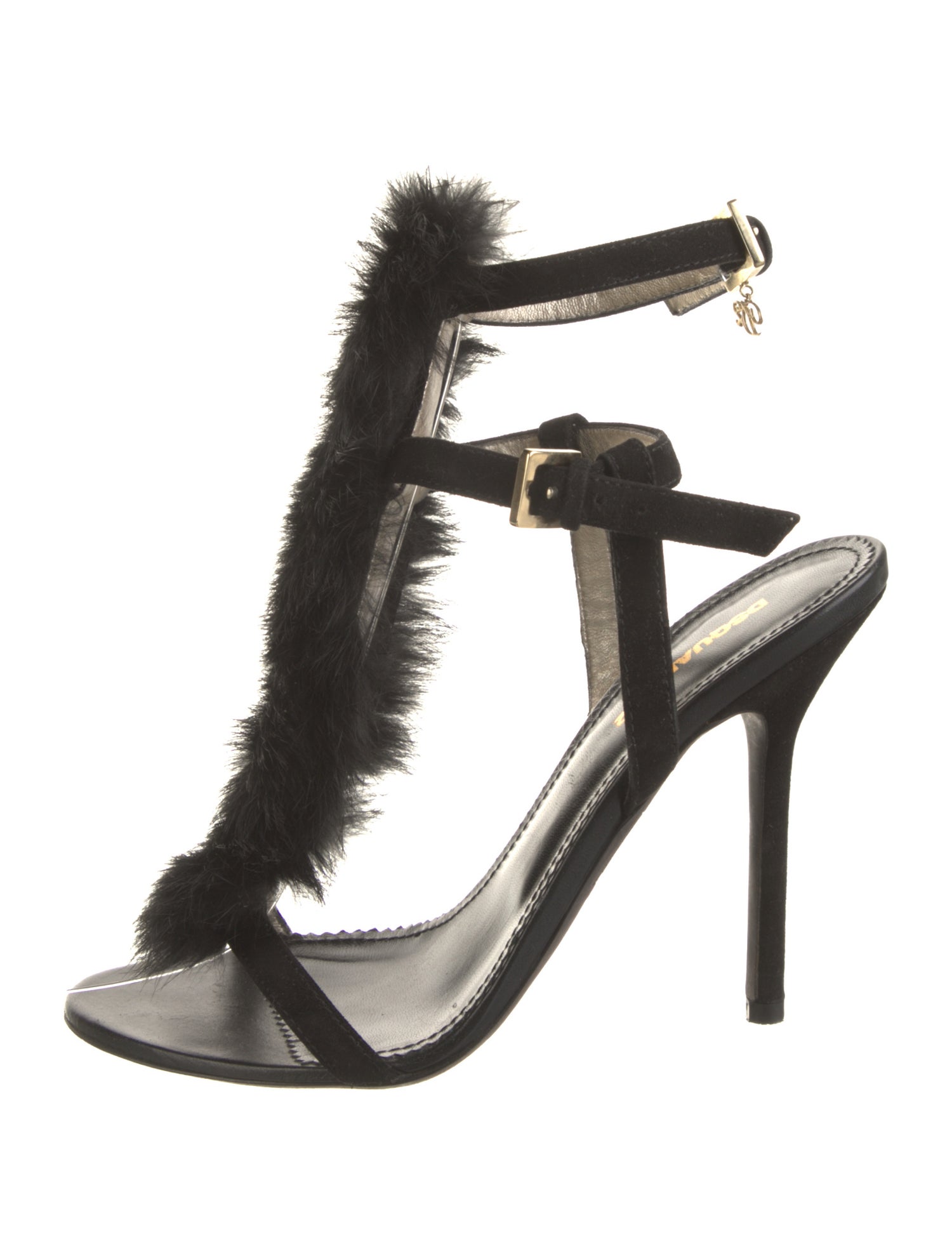 Dsquared² Leather Crystal Embellishments T-Strap Pumps