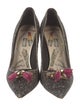 Dsquared² Velvet Floral Print Pumps