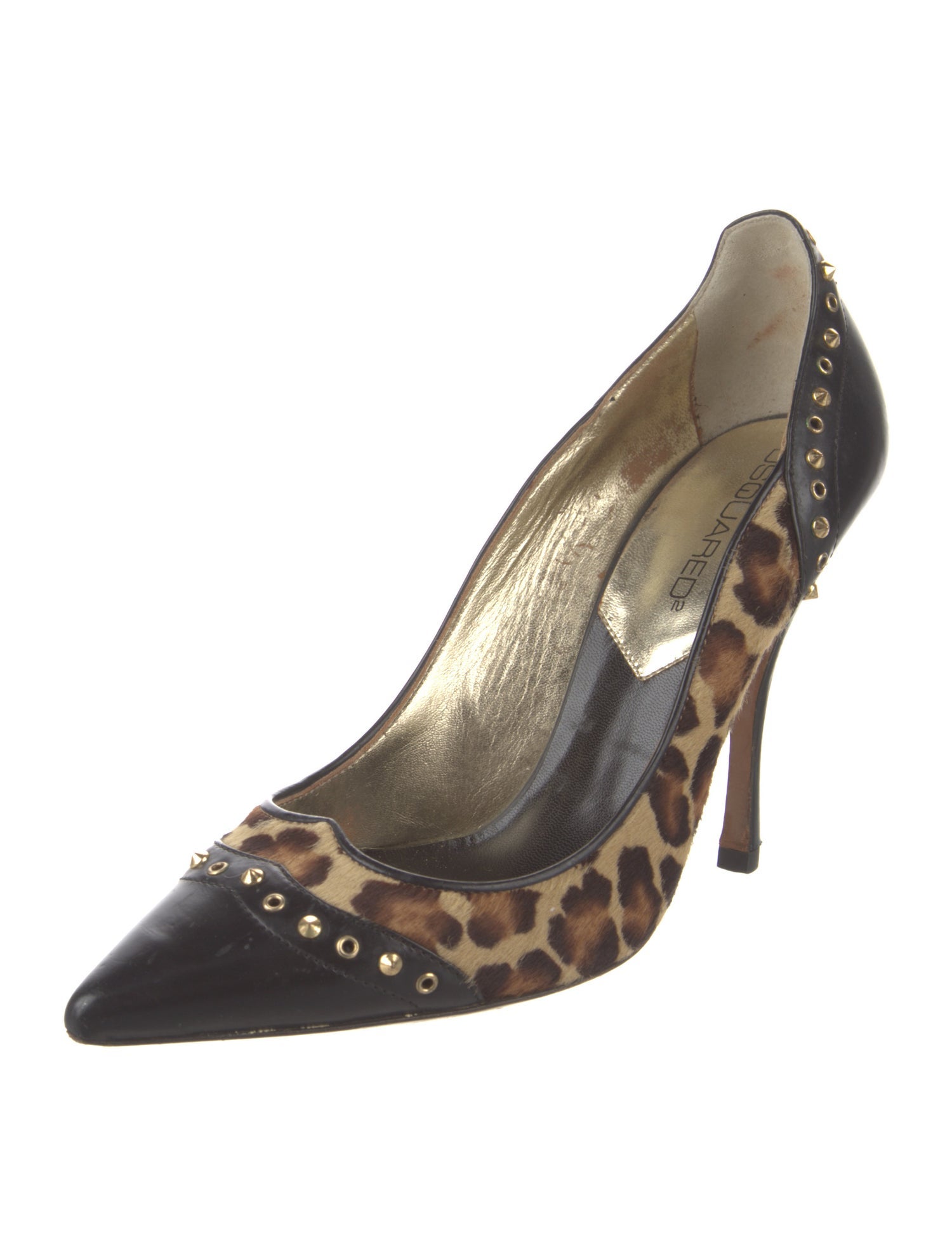 Dsquared² Ponyhair Animal Print Pumps