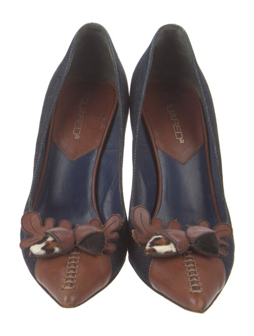 Dsquared² Denim Colorblock Pattern Pumps