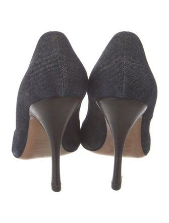 Dsquared² Denim Colorblock Pattern Pumps