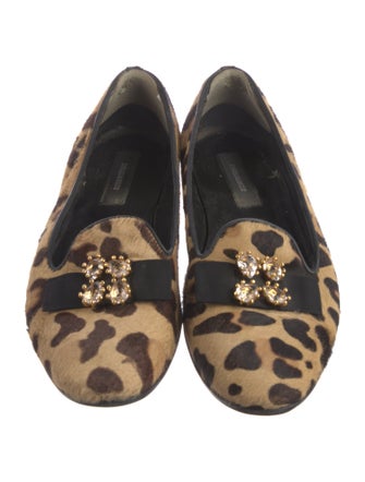 Dsquared² Ponyhair Animal Print Loafers