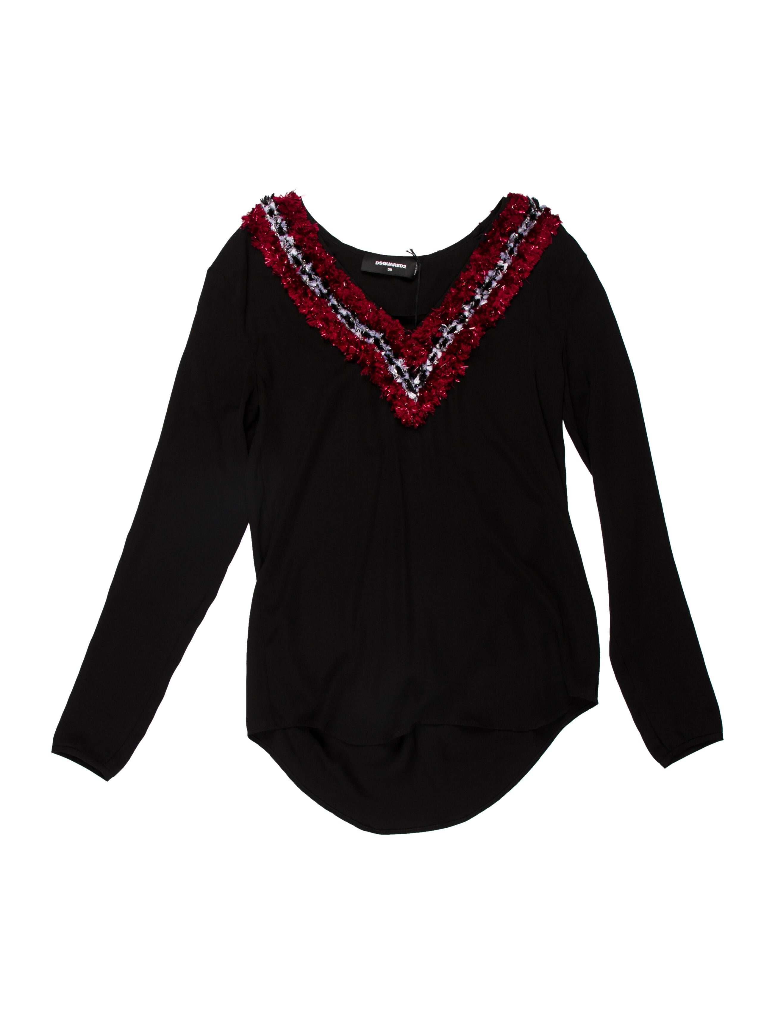 Dsquared² Silk V-Neck Bodysuit