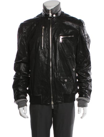 Dsquared² Lamb Leather Moto Jacket