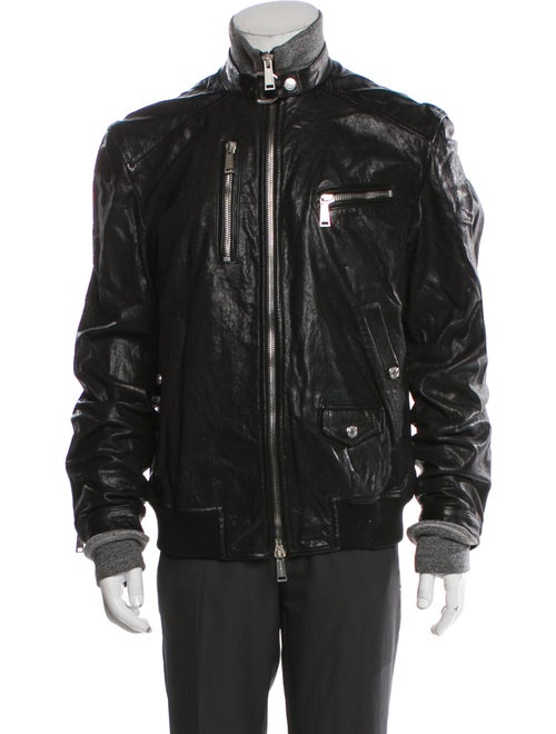 Dsquared² Lamb Leather Moto Jacket