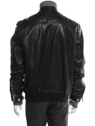 Dsquared² Lamb Leather Moto Jacket