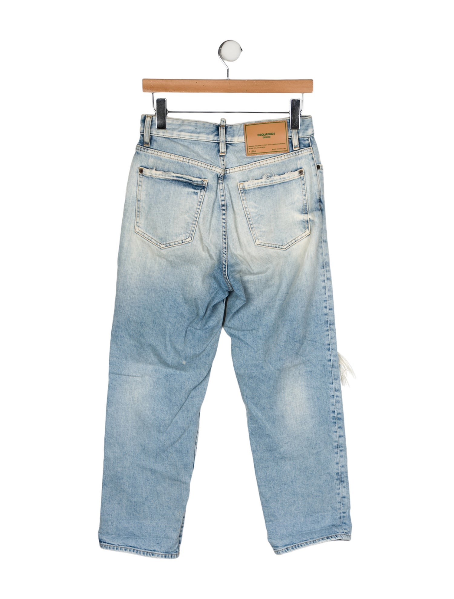 Dsquared² High-Rise Straight Leg Jeans