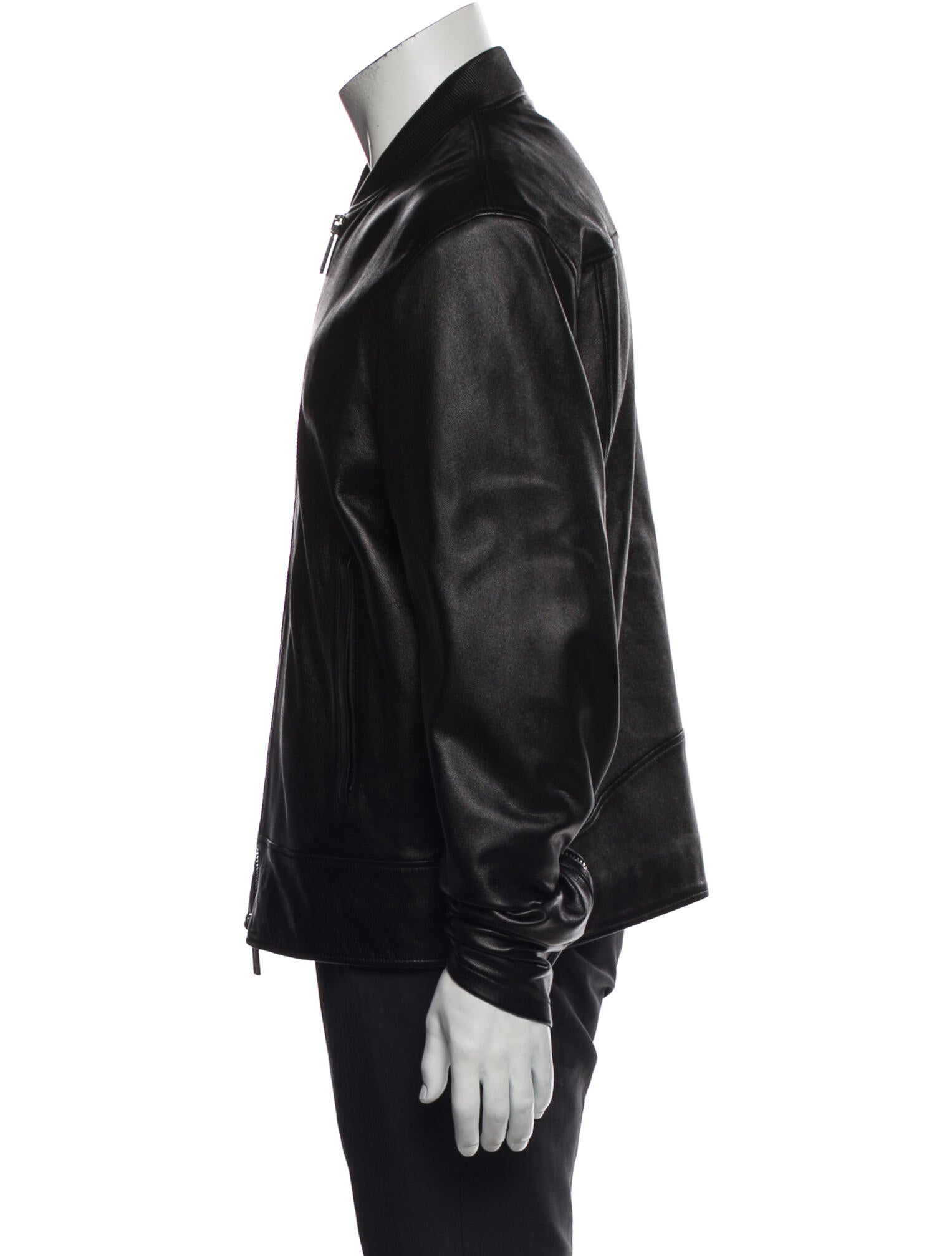 Dsquared² Leather Bomber Jacket