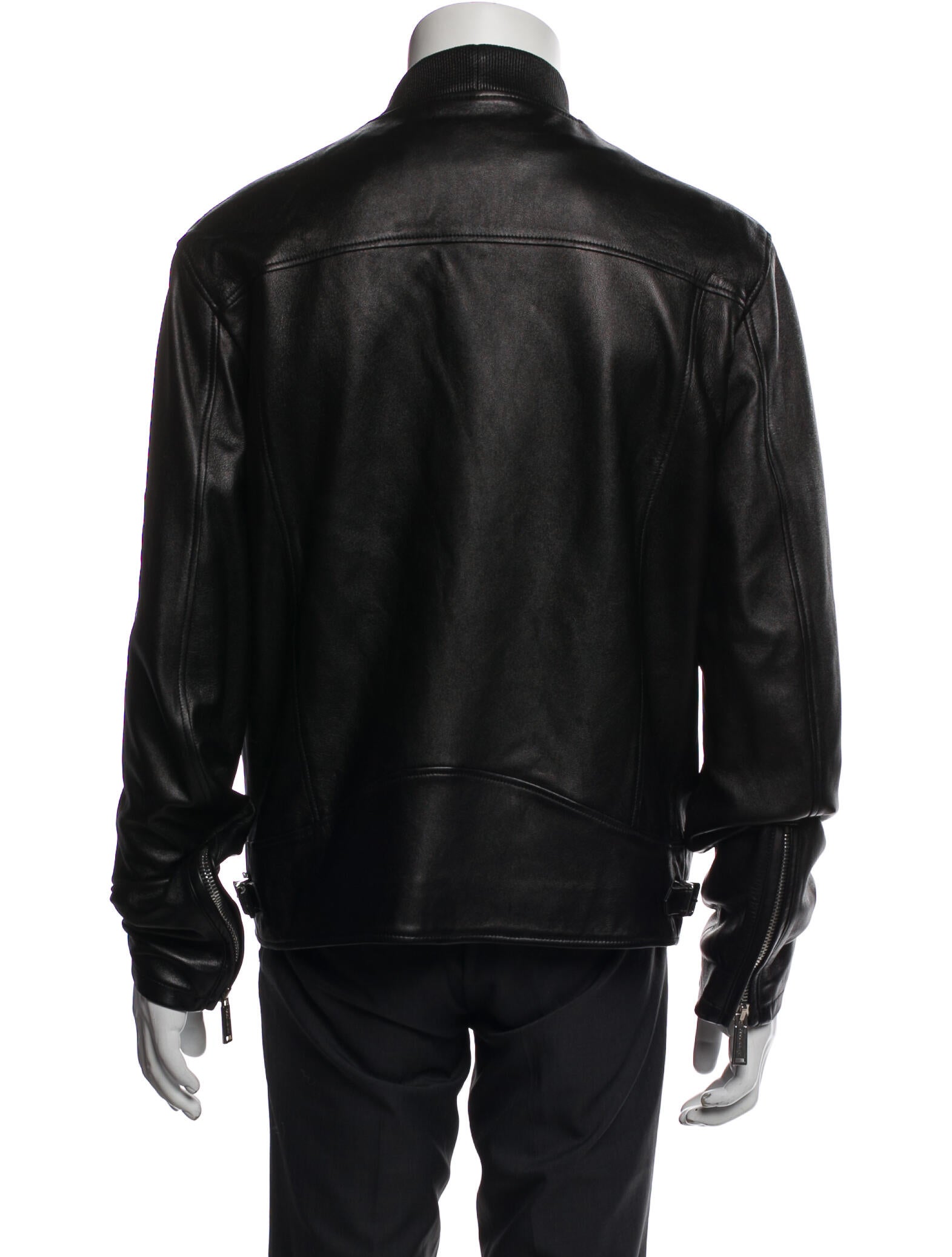 Dsquared² Leather Bomber Jacket
