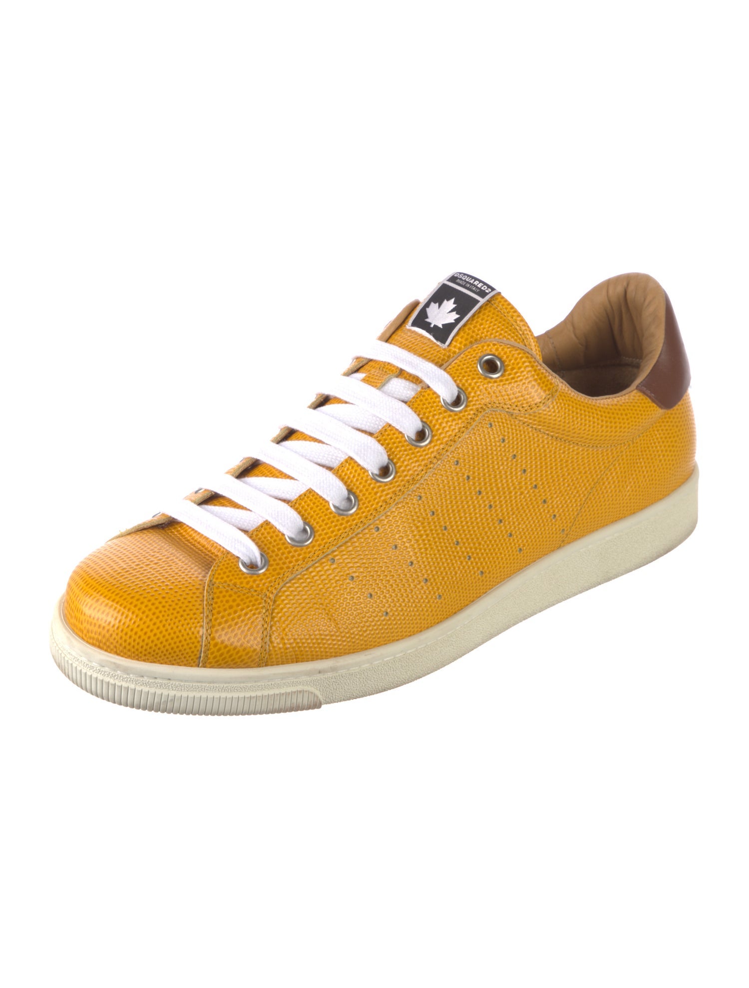 Dsquared² Leather Colorblock Pattern Sneakers