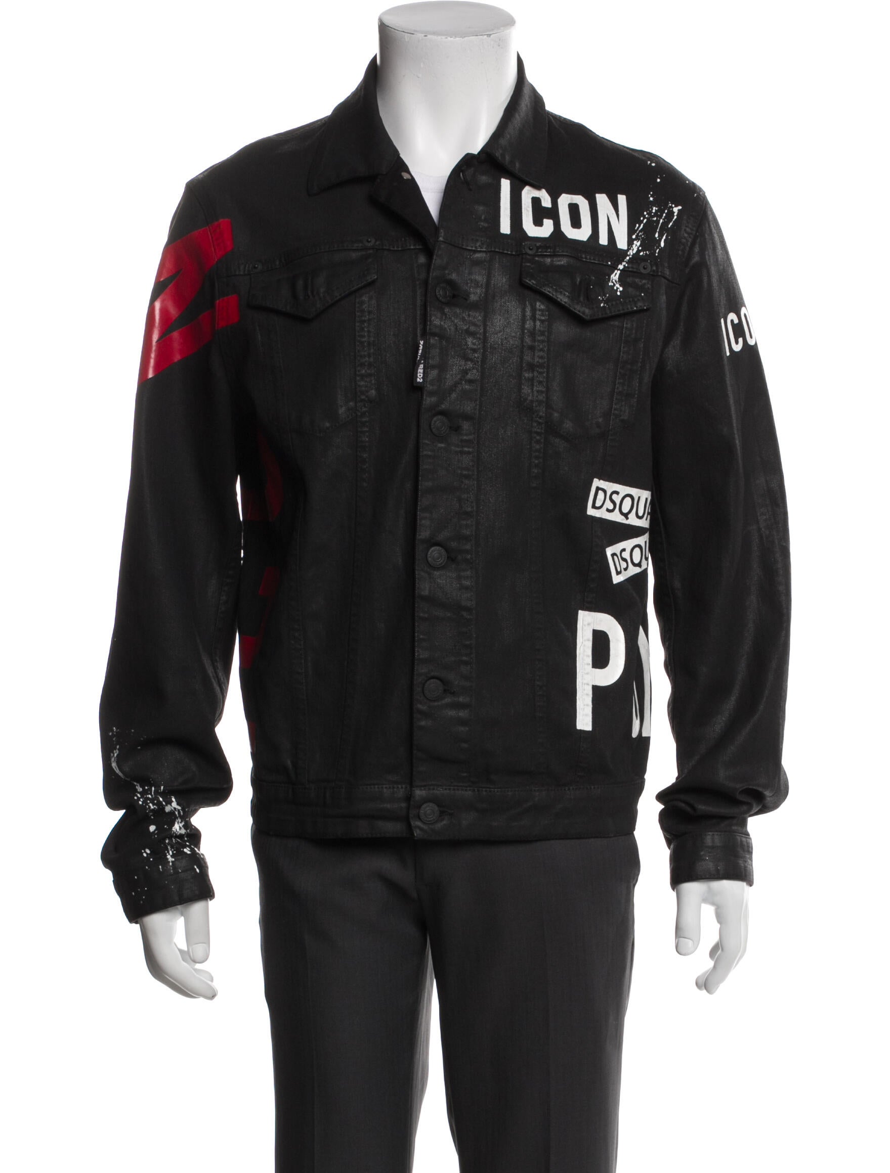 Dsquared² Graphic Print Denim Jacket