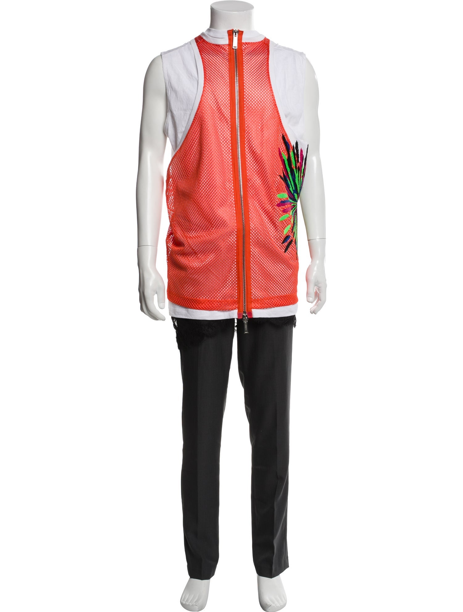 Dsquared² Graphic Print Mock Neck T-Shirt