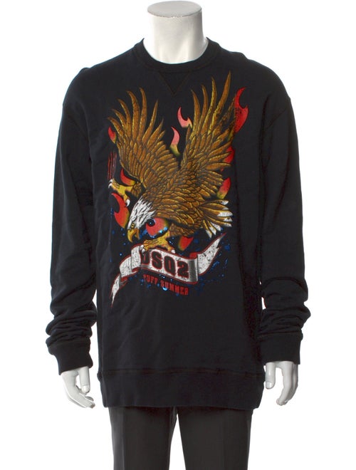 Dsquared² Graphic Print Crew Neck Sweatshirt