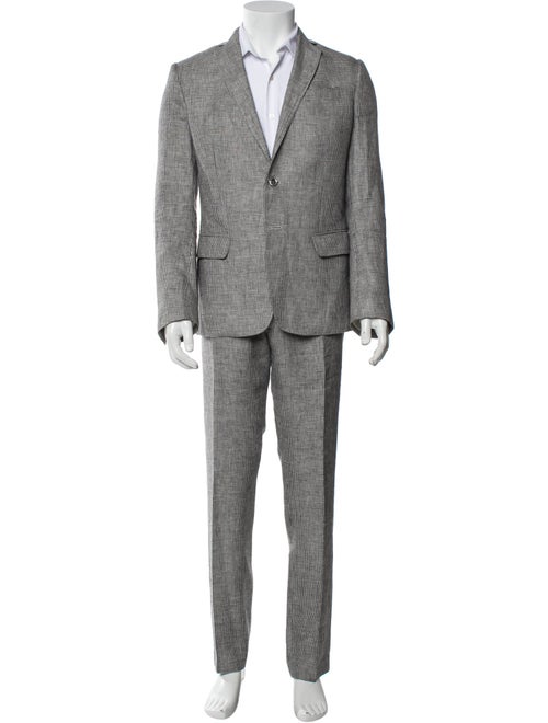 Dsquared² Linen Plaid Print Two-Piece Suit