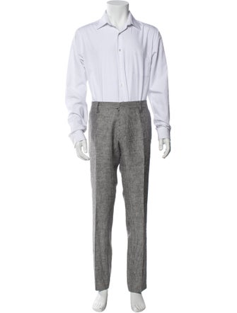 Dsquared² Linen Plaid Print Two-Piece Suit