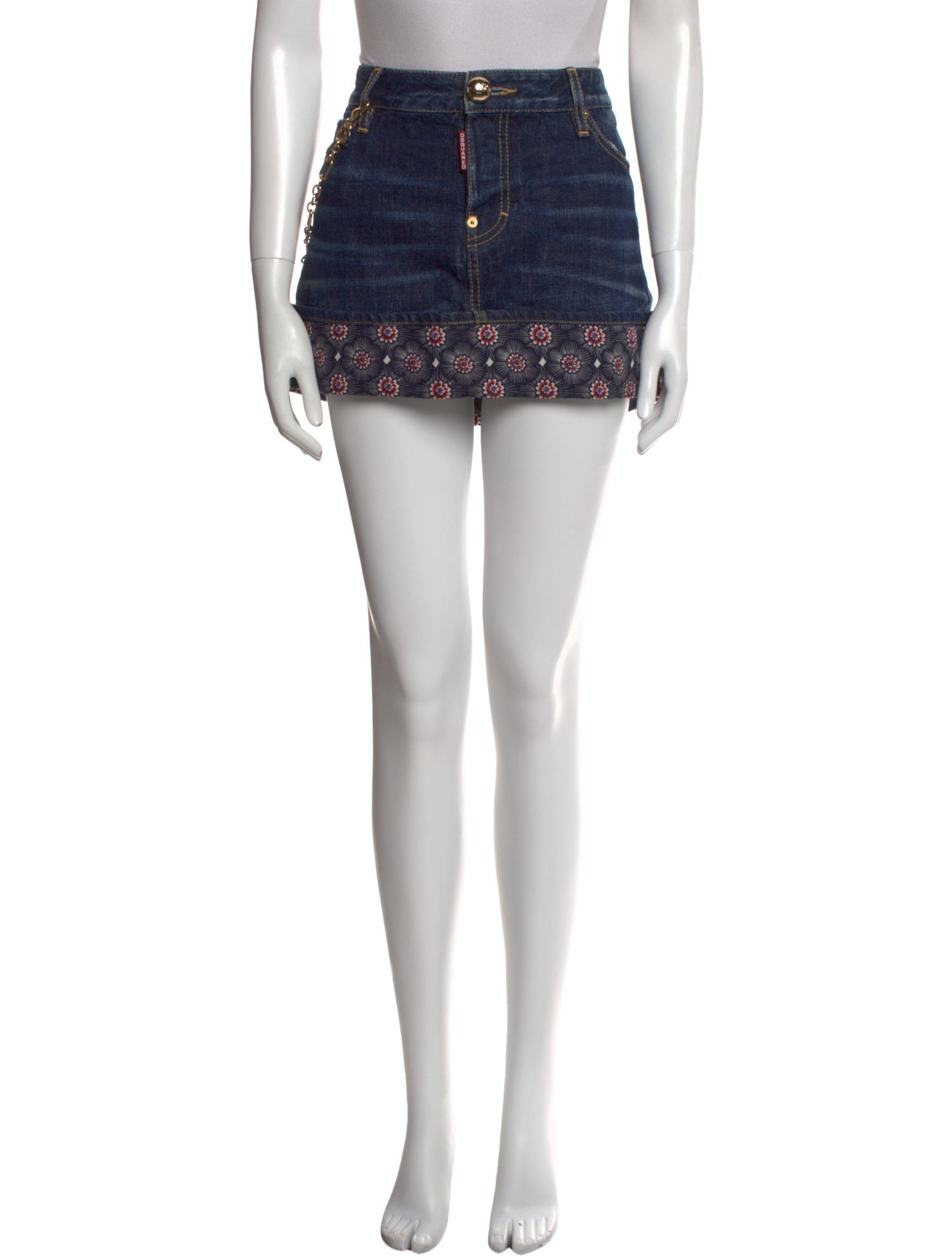 Dsquared² Floral Print Mini Skirt
