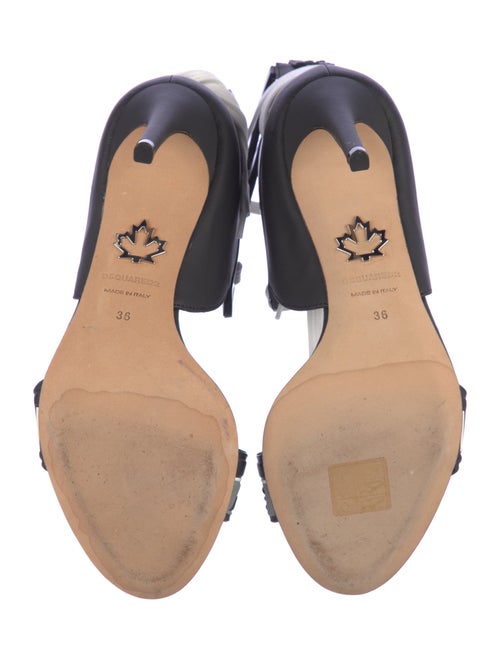 Dsquared² Leather Printed Gladiator Sandals