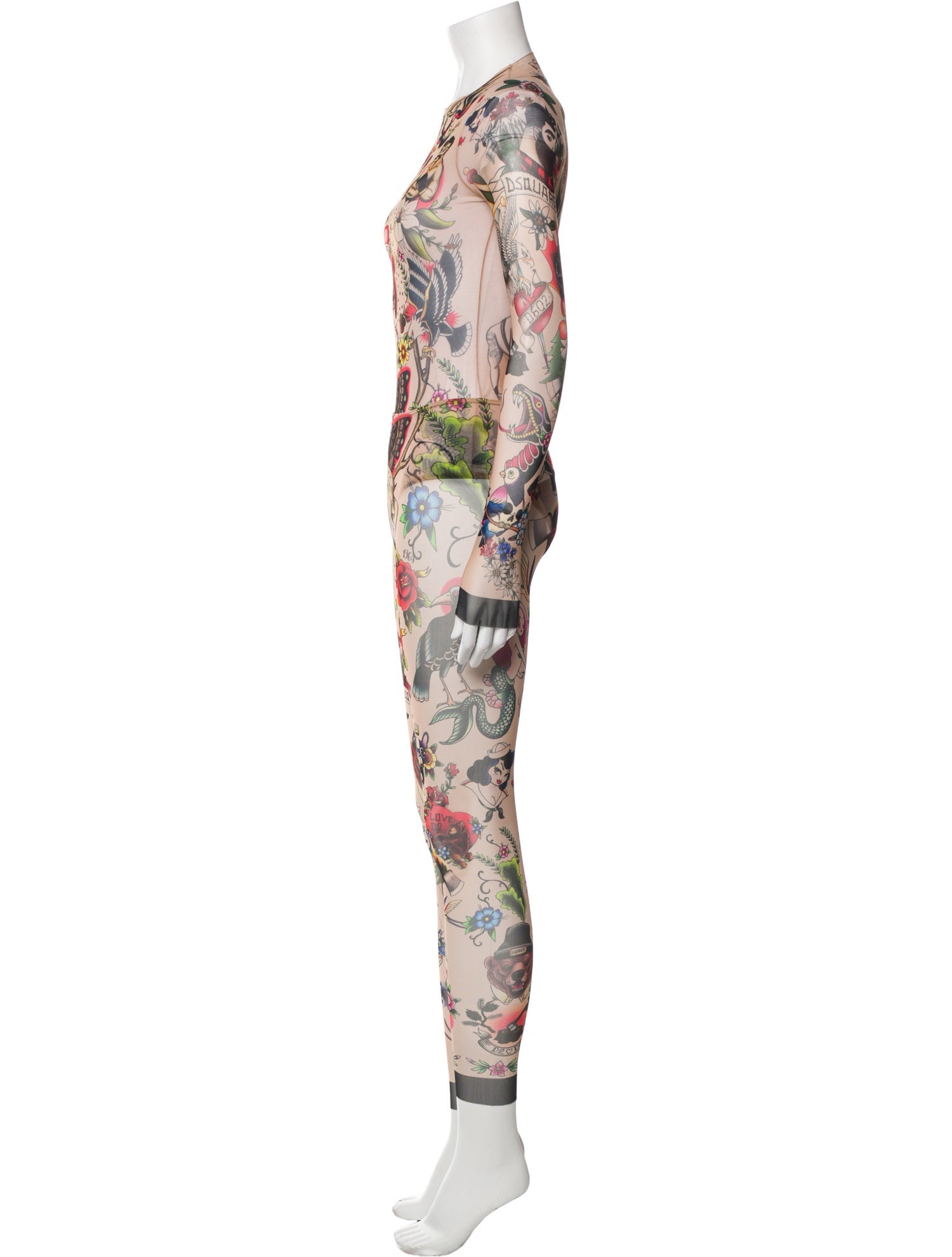 Dsquared² Printed Mesh Accents Pant Set