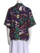 Dsquared² Silk Printed Button-Up Top