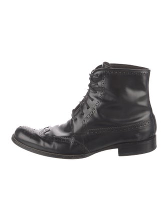 Dsquared² Leather Lace-Up Boots