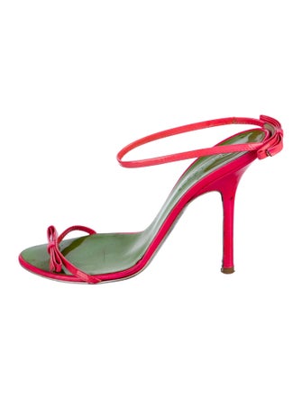 Dsquared² Leather Bow Accents Slingback Sandals